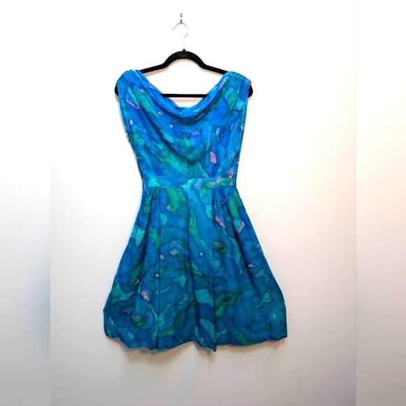 Vintage 1950s Handmade Silk Dress with Jacket - Picture 1 of 9